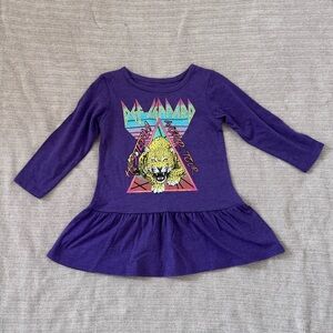 Girls Def Leppard Drop Waist Dress